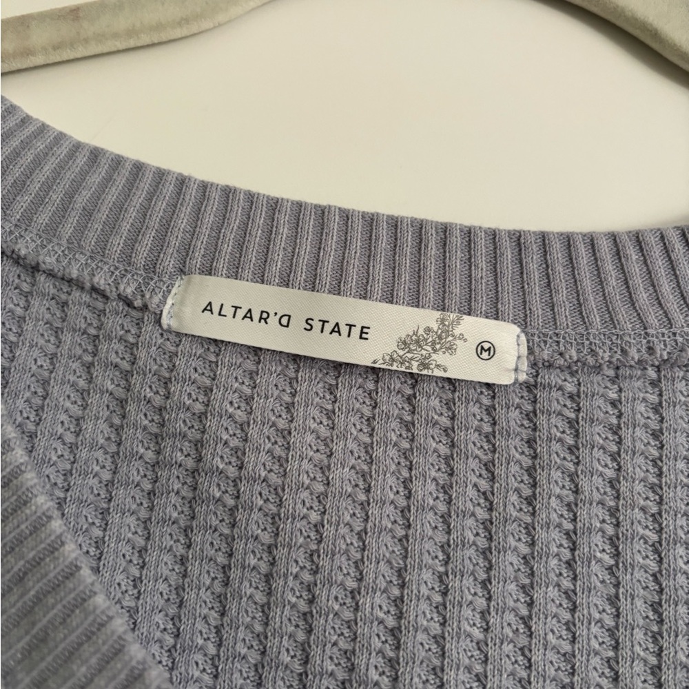 Altar'd State Ribbed Waffle Knit Top - Picture 2 of 4